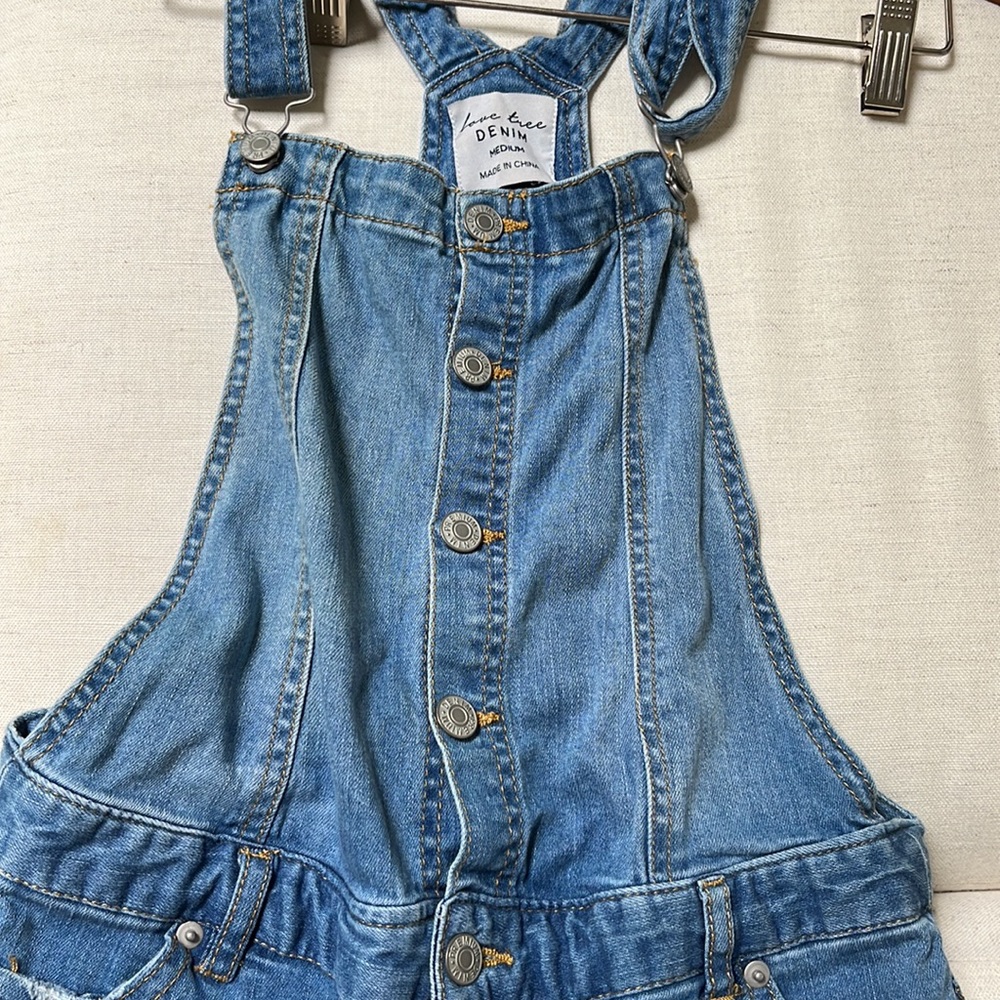 Super Cute Denim Overall Shorts Size M - Picture 4 of 5